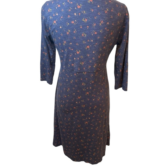 Toad&Co | Rosalind II Navy Floral Long Sleeve Dress | Sz M - Picture 6 of 11